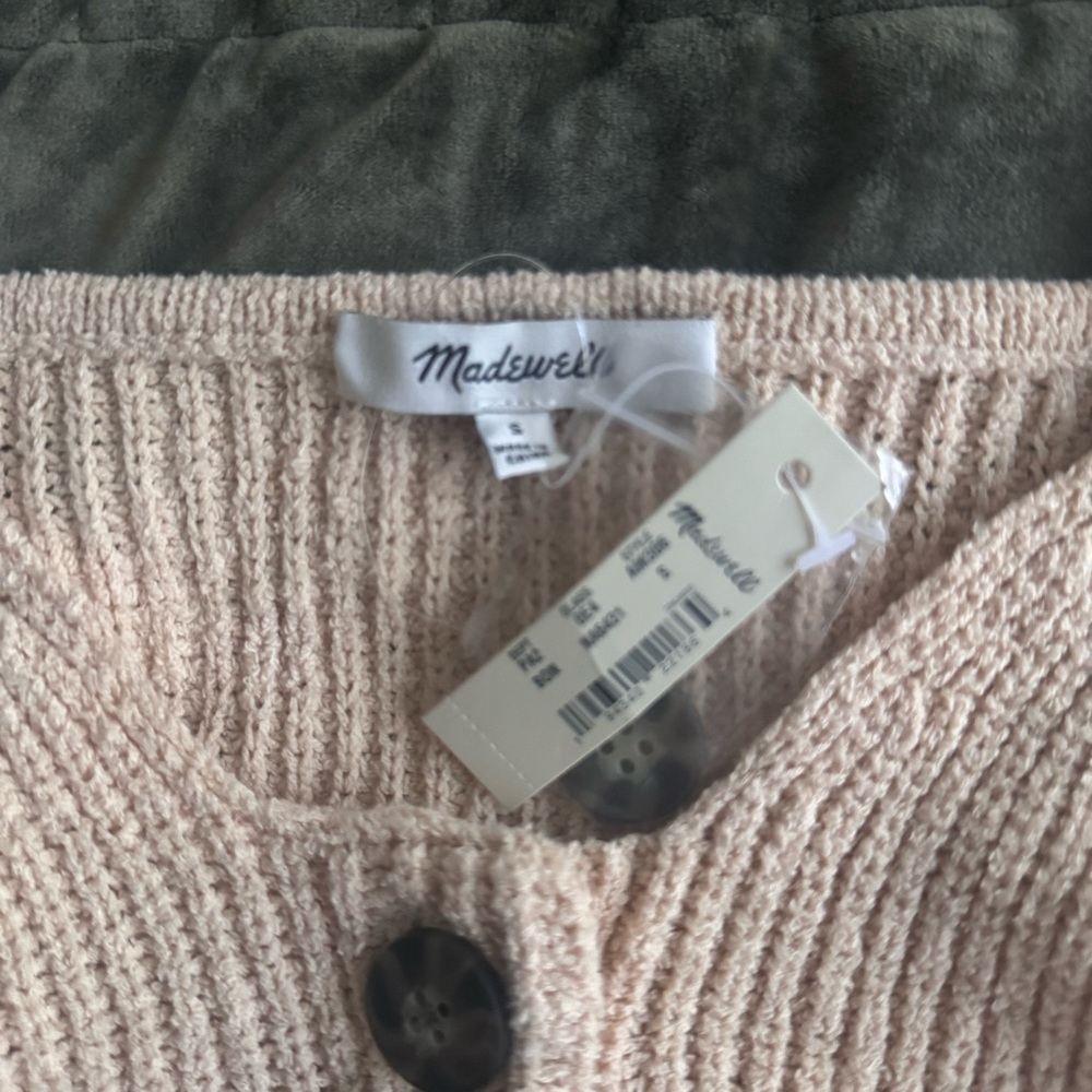 Madewell Ruffle-Strap Button-Front Sweater Tank NWT - Picture 7 of 8